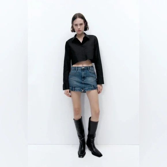 Zara denim mini skirt - Picture 4 of 4